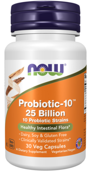 Probiotic-10 25 Billion (Flora intestinal saludable) 50 Cápsulas